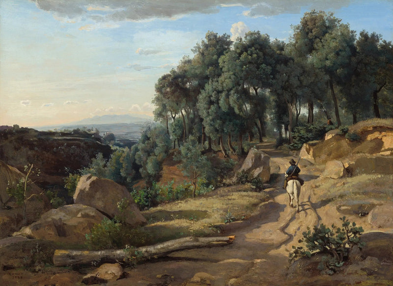Volterra Yakınında Manzara - Jean-Baptiste Camille Corot