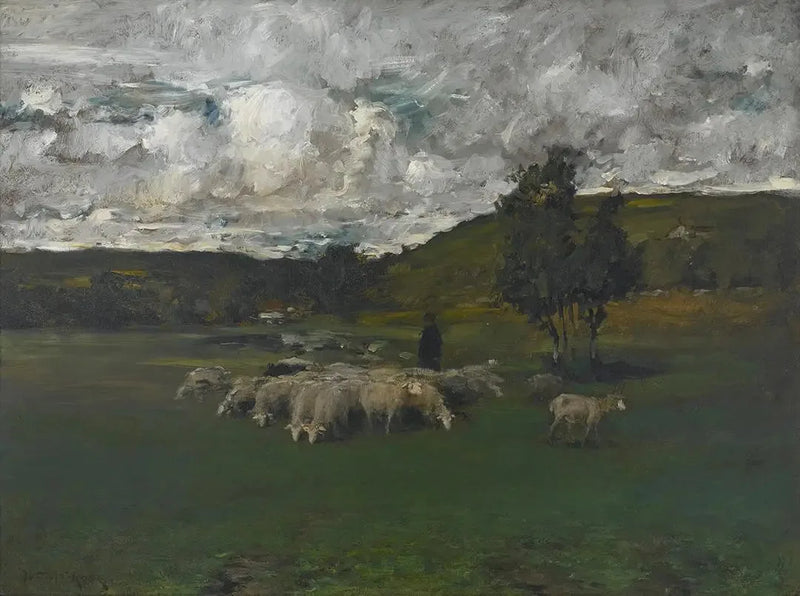 Oy kullanma yerinin yakınındaki manzara - William Merritt Chase