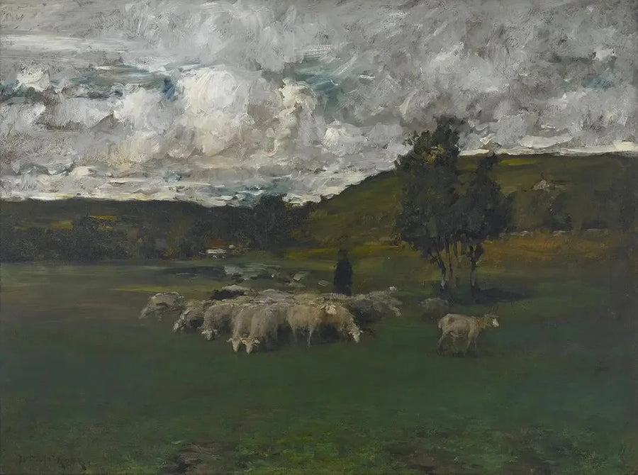 Oy kullanma yerinin yakınındaki manzara - William Merritt Chase