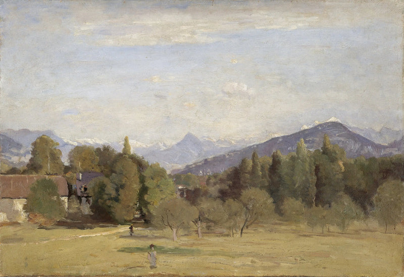 Cenevre'deki Châtelaine'den Görünüm - Jean-Baptiste Camille Corot
