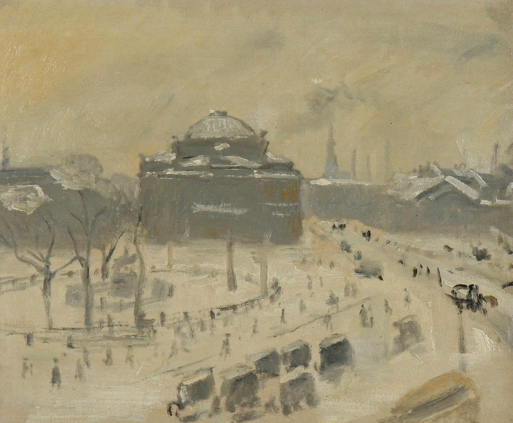 Vue sur Kongens Nytorv, Copenhague. - Michael Peter Ancher image 1 tableau peint à l’huile sur toile