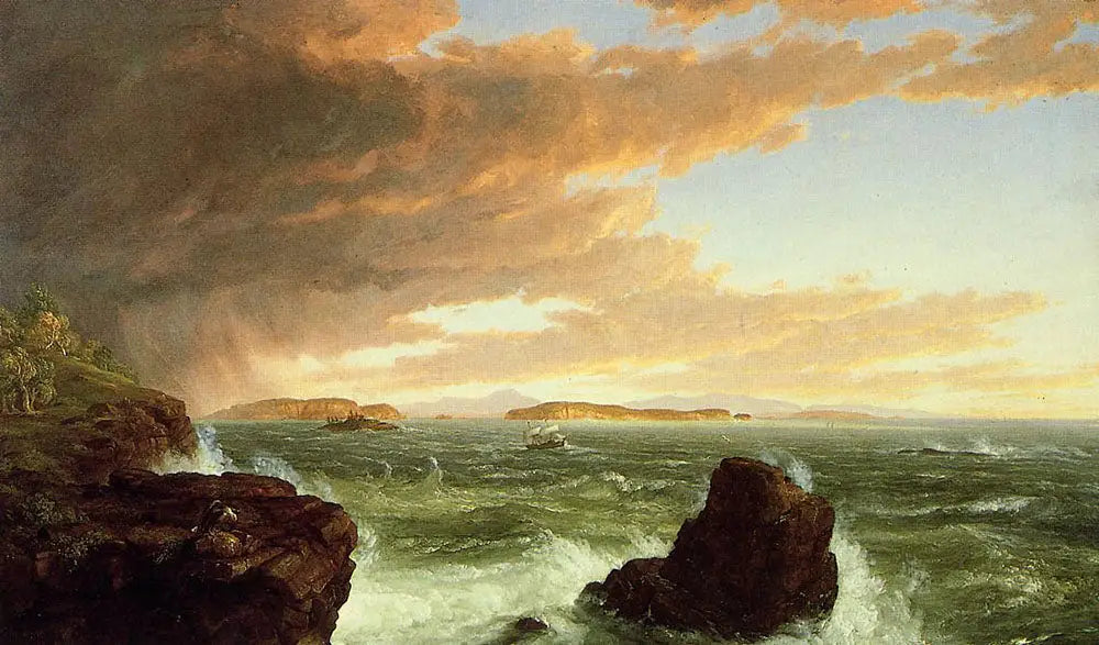 Vue sur la baie Frenchman depuis l’île du Mont Désert après une bourrasque - Thomas Cole - Alpha Reproduction