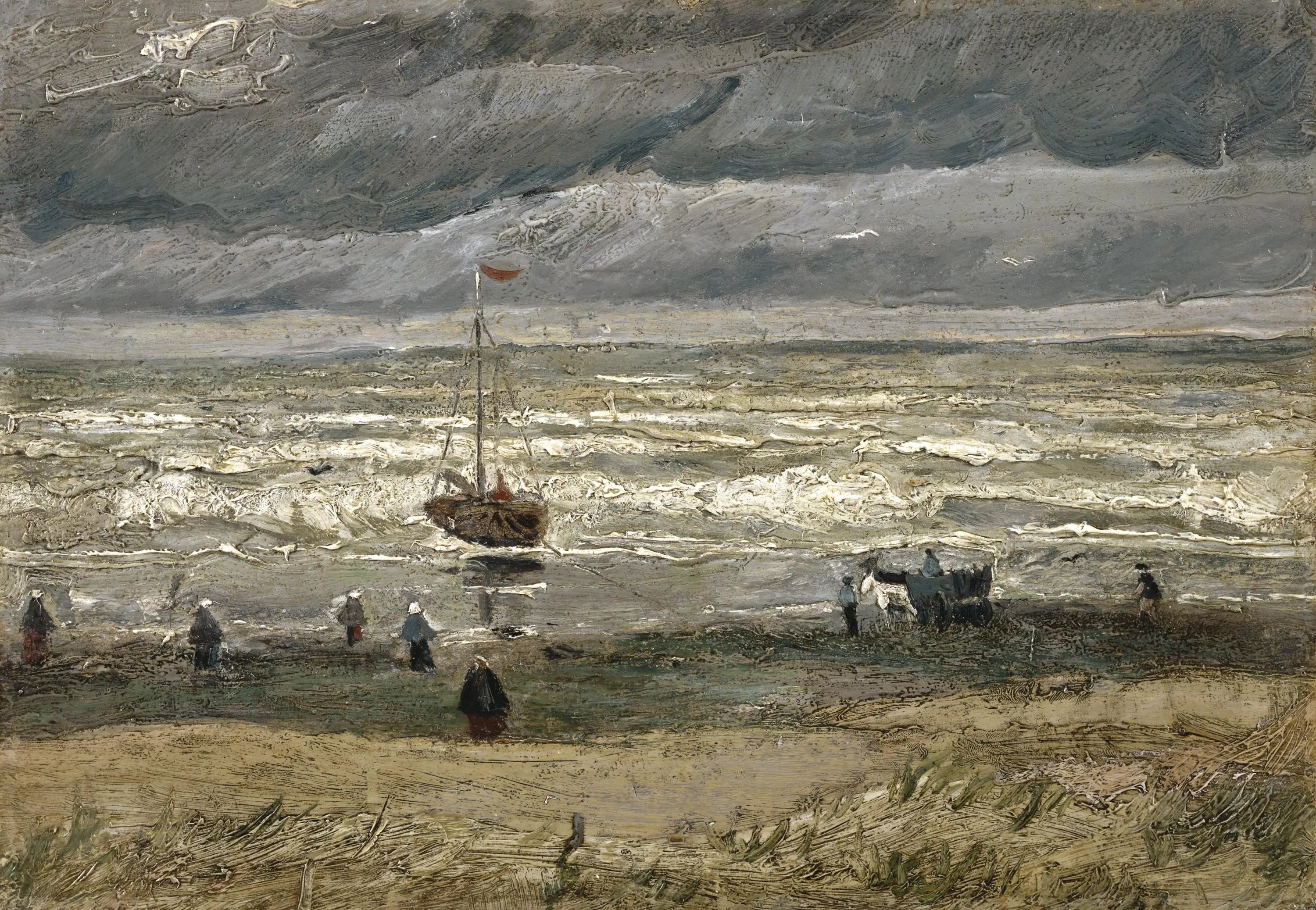 Reproduction du tableau « Vue sur la mer à Scheveningen - Vincent van Gogh » par Alpha Reproduction en peinture à l’huile