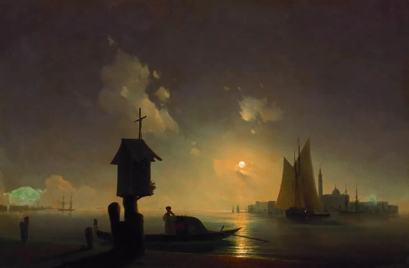 Kilise kıyısındaki manzaradan denize bakış - Ivan Aïvazovski