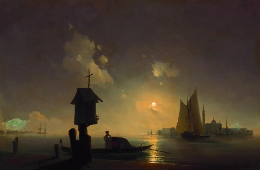 Kilise kıyısındaki manzaradan denize bakış - Ivan Aïvazovski
