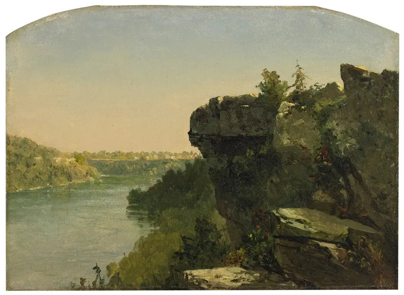Kayalıklar Üzerinden Nehir Manzarası - John Frederick Kensett