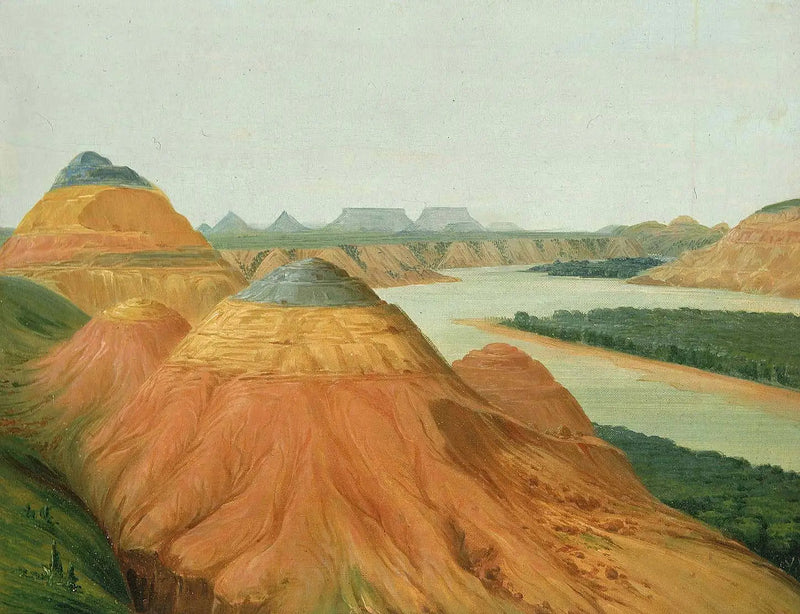 Yüksek Missouri'deki Big Bend Manzarası - George Catlin