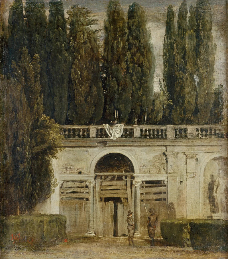 Roma'daki Villa Medici Bahçesi Manzarası - Diego Velázquez