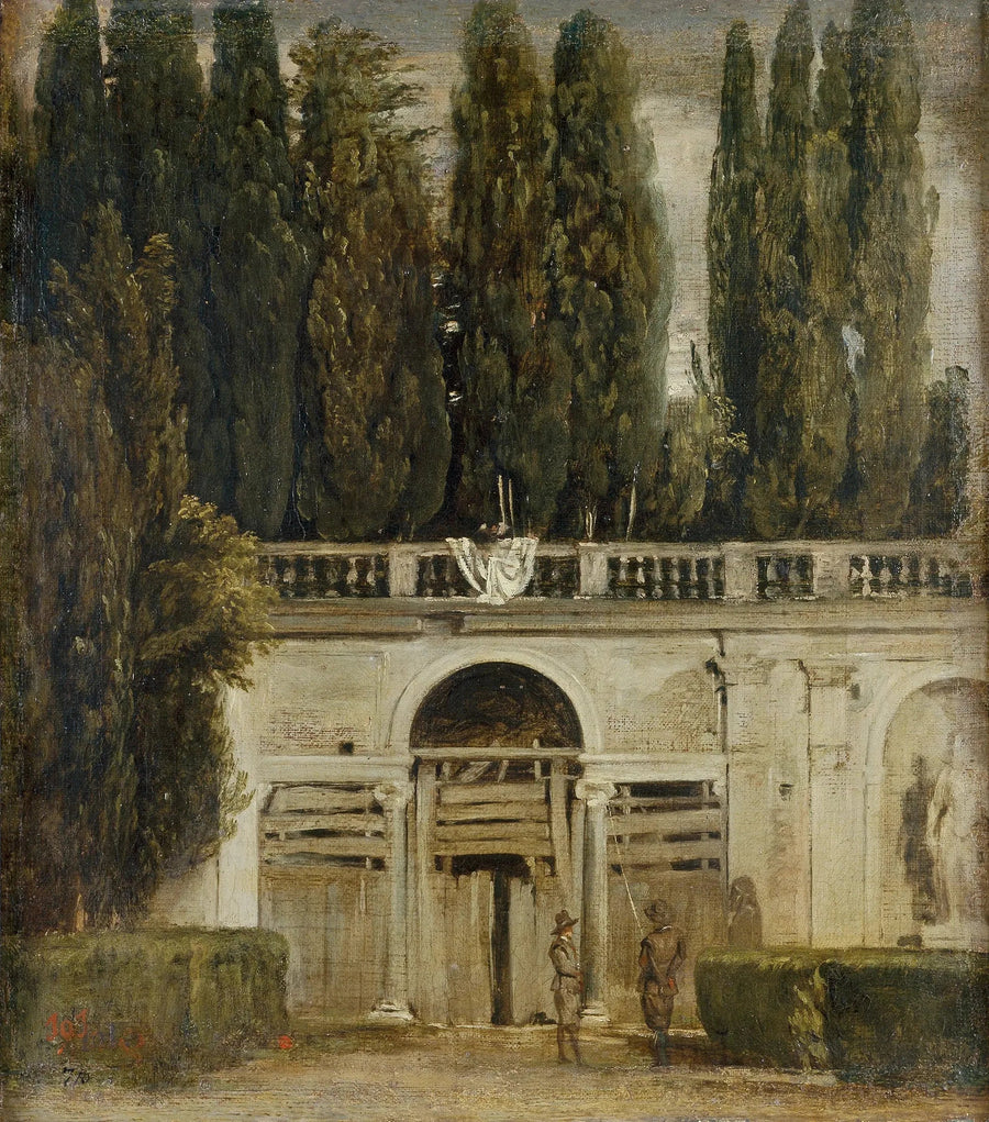 Roma'daki Villa Medici Bahçesi Manzarası - Diego Velázquez