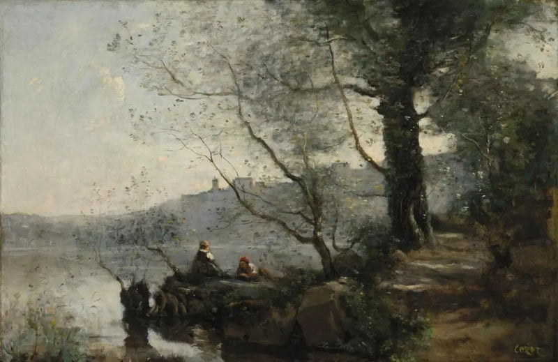 Garda Gölü Manzarası - Jean-Baptiste Camille Corot
