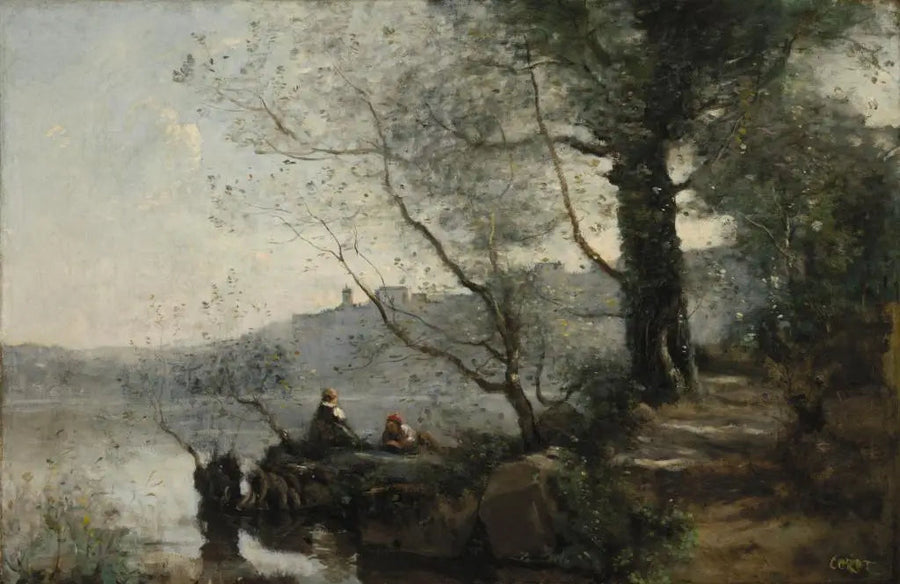 Garda Gölü Manzarası - Jean-Baptiste Camille Corot