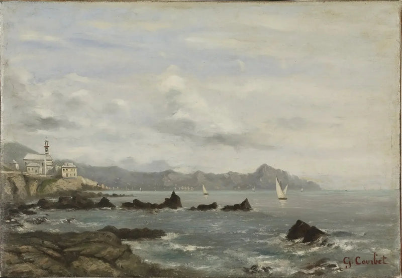 Leman Gölü Manzarası - Gustave Courbet