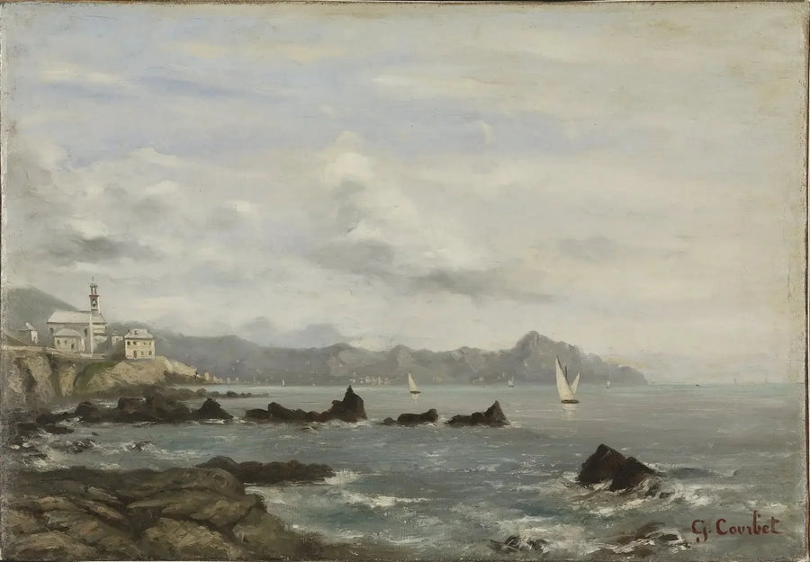 Leman Gölü Manzarası - Gustave Courbet
