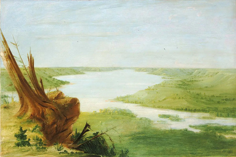 Sainte-Croix Gölü Manzarası, Haut-Mississippi - George Catlin