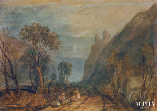 Vue sur le Rhin - William Turner - Reproductions de tableaux et peintures haut de gamme