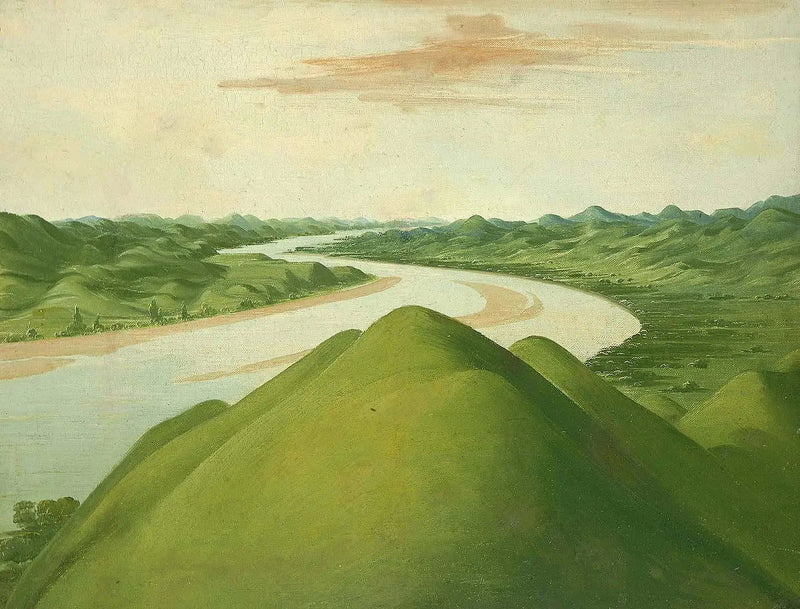 Cross Timbers manzarası, Teksas - George Catlin