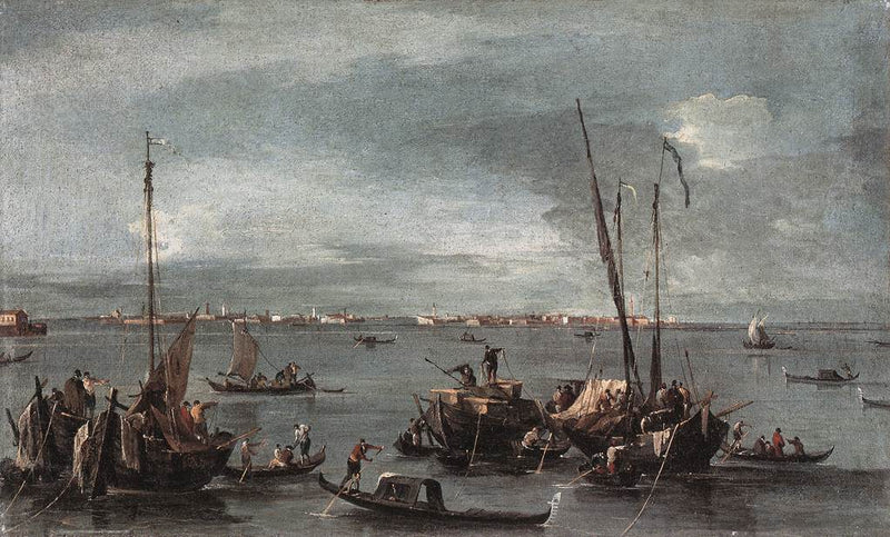 Venice, Fondamente Nuove'den Murano'ya Bakış - Francesco Guardi