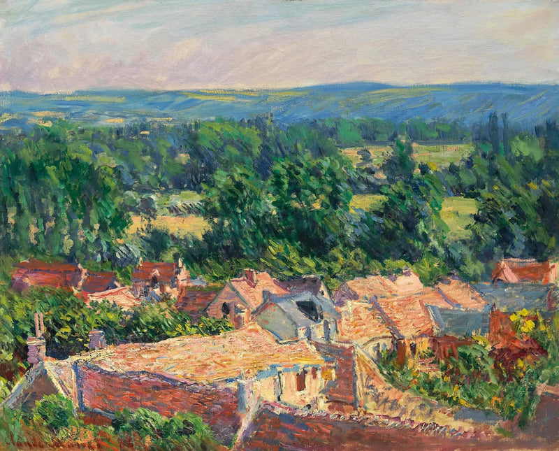 Giverny W1072 köyünün görünümü - Claude Monet