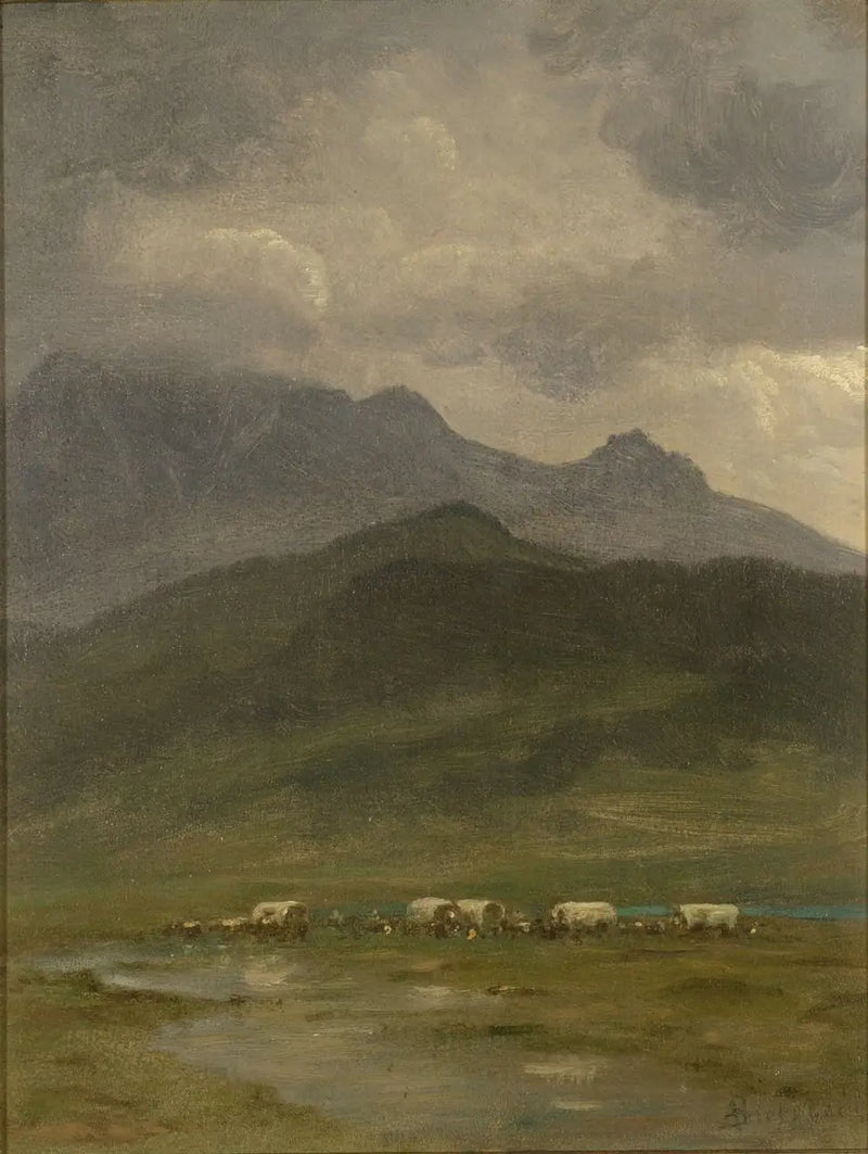 örtülü vagonlar - Albert Bierstadt