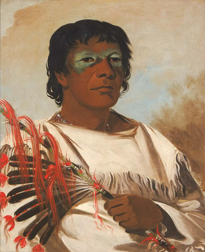 Wah-pe-kée-suck, Nuage Blanc (Prophète olarak adlandırılan), Black Hawk danışmanı - George Catlin