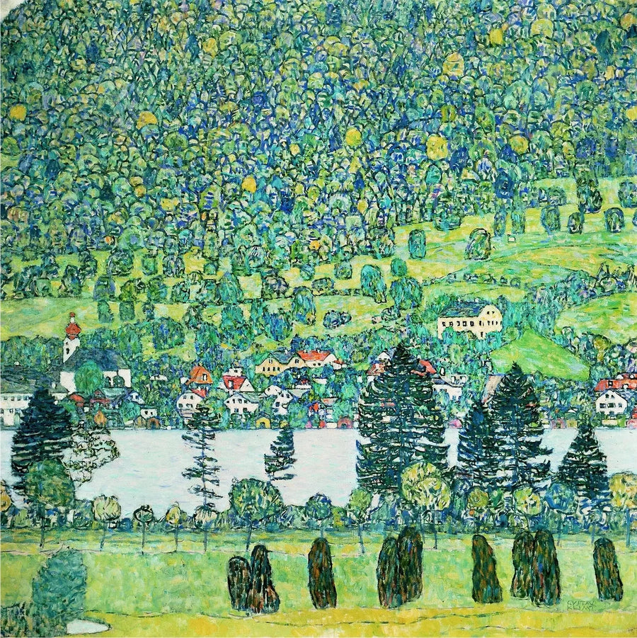 Attersee'de Unterach'taki Waldabhang - Gustav Klimt