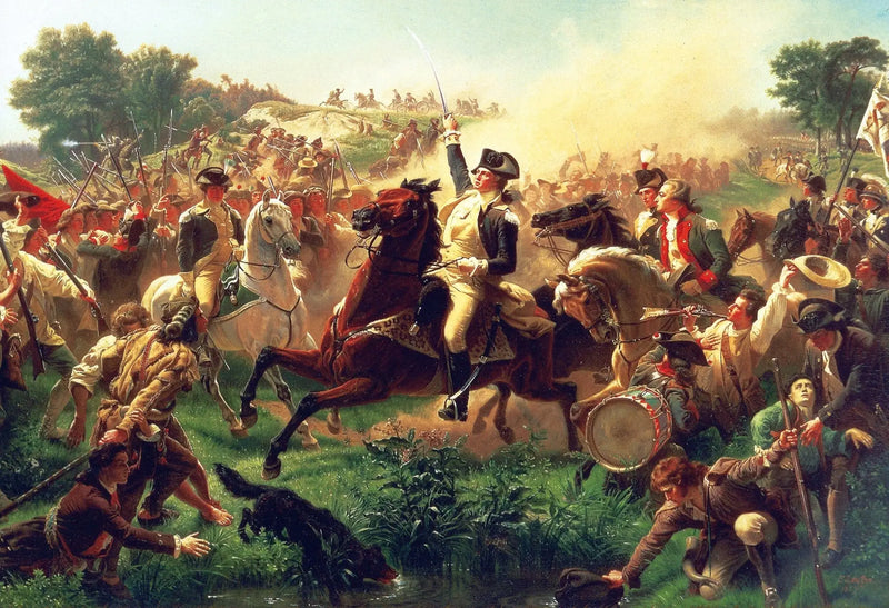 Washington Monmouth'ta birlikleri topluyor - Emanuel Leutze