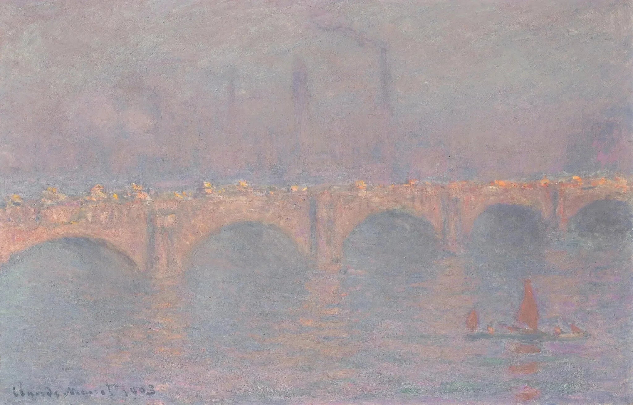 Waterloo Bridge, soleil voilé de Claude Monet, 1903 – collection particulière, Wildenstein 1591