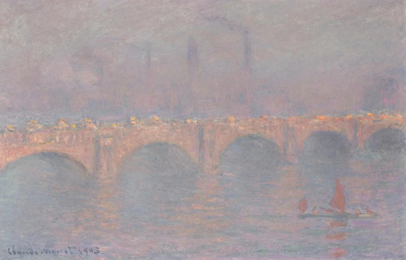 Waterloo Köprüsü, örtülü güneş W1591 - Claude Monet