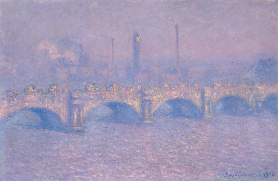 Waterloo Köprüsü, örtülü güneş. - Claude Monet