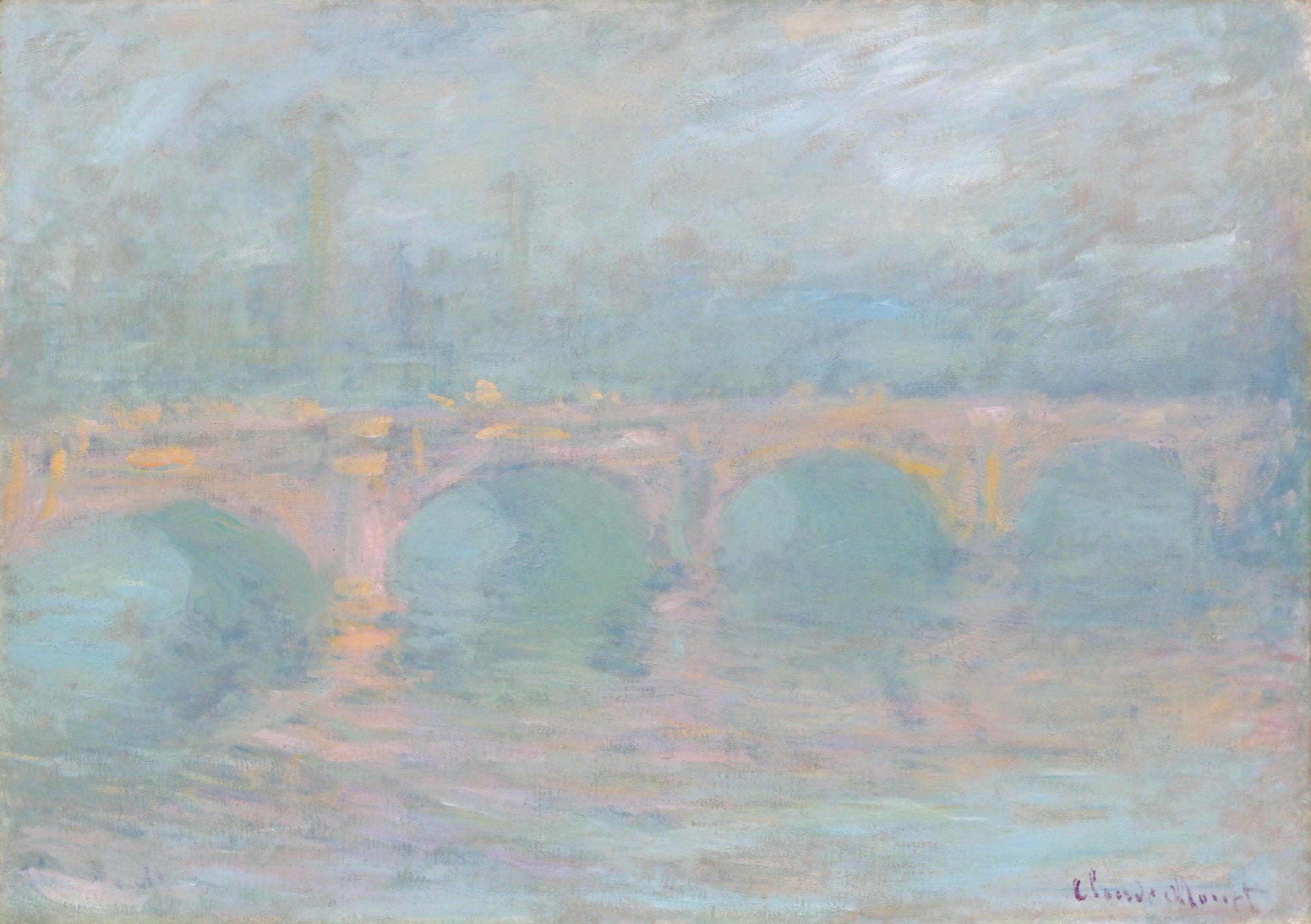 Waterloo Bridge, London, at Sunset de Claude Monet, 1904 – NGA 1983.1.28