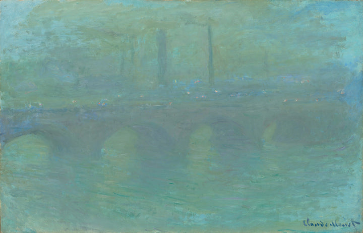 Waterloo Köprüsü, akşam karanlığında - Claude Monet
