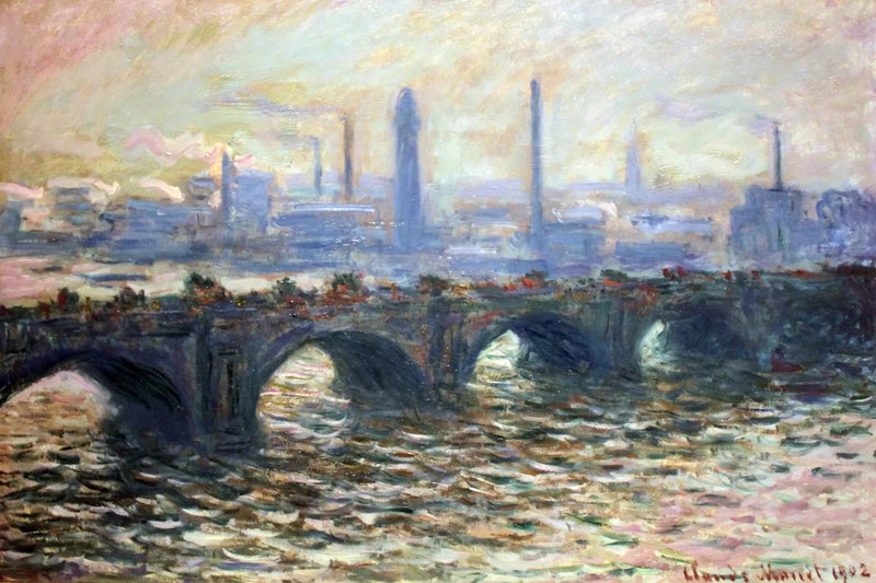 Waterloo Köprüsü, sisli sabah - Claude Monet