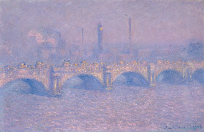 Waterloo Köprüsü, örtülü güneş. - Claude Monet