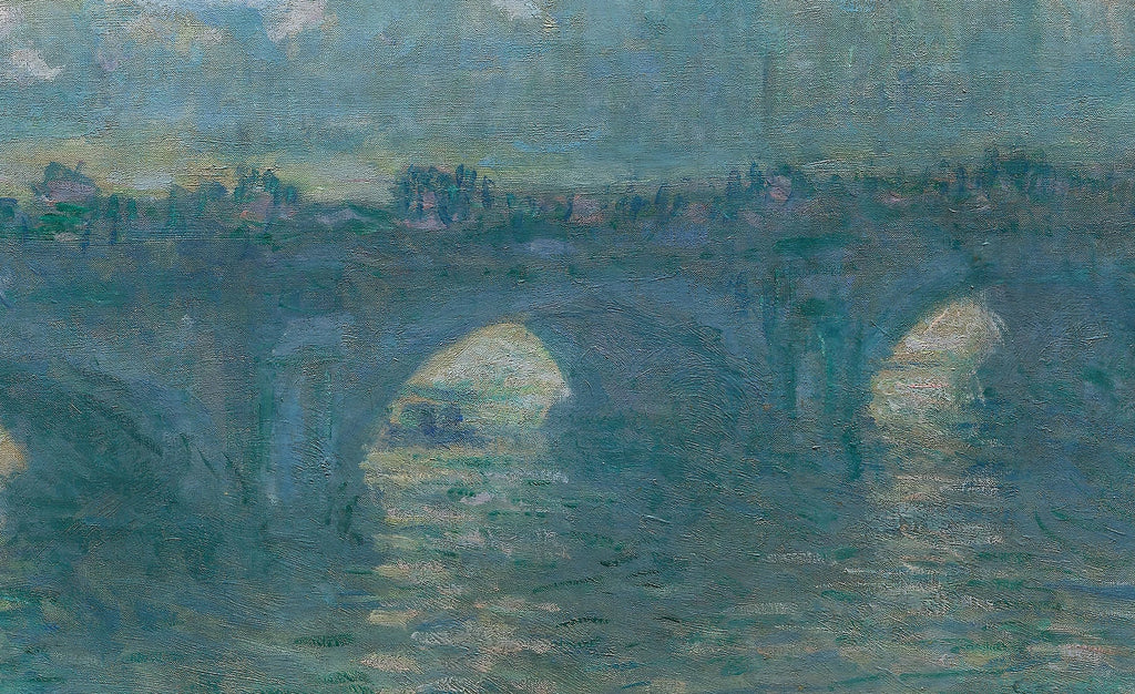 Détail des arches et des reflets dans Waterloo Bridge, temps gris W1557 de Claude Monet