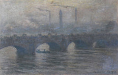 Waterloo Köprüsü, gri hava durumu W1562 - Claude Monet