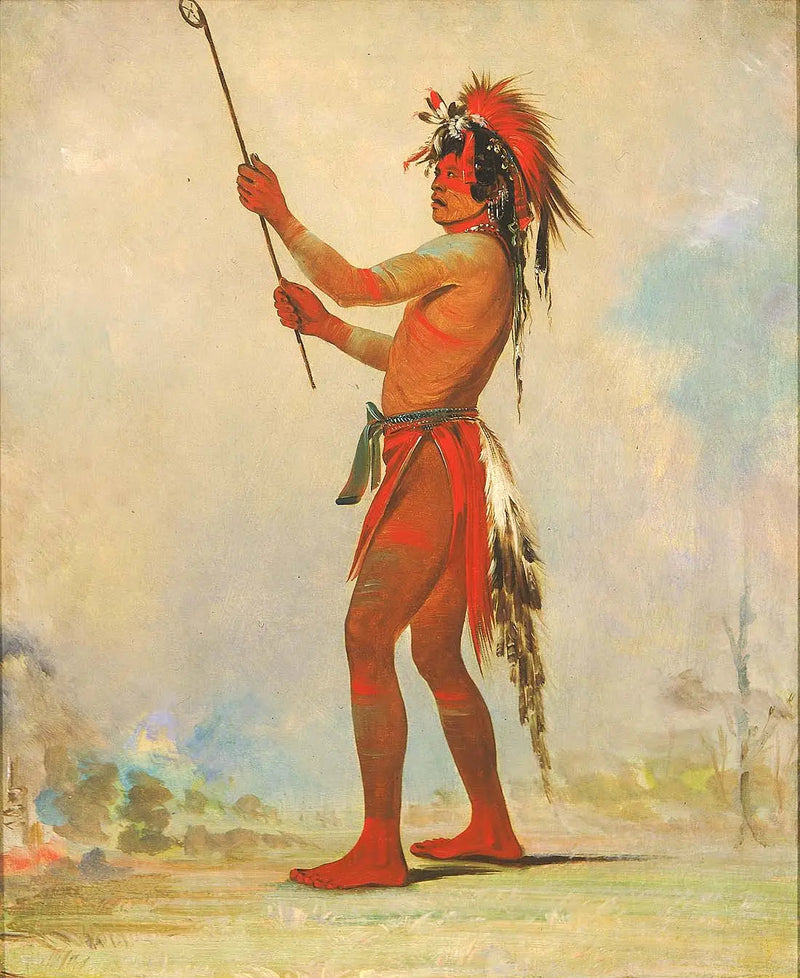 We-chúsh-ta-dóo-ta, Red Man, seçkin bir top oyuncusu - George Catlin