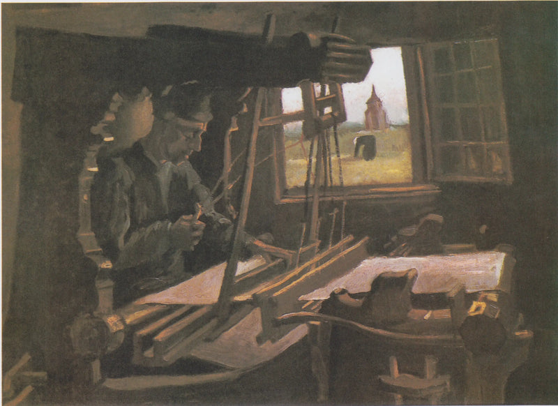 Weber, Nuenen Kulesi manzaralı açık bir pencerenin önünde - Vincent van Gogh