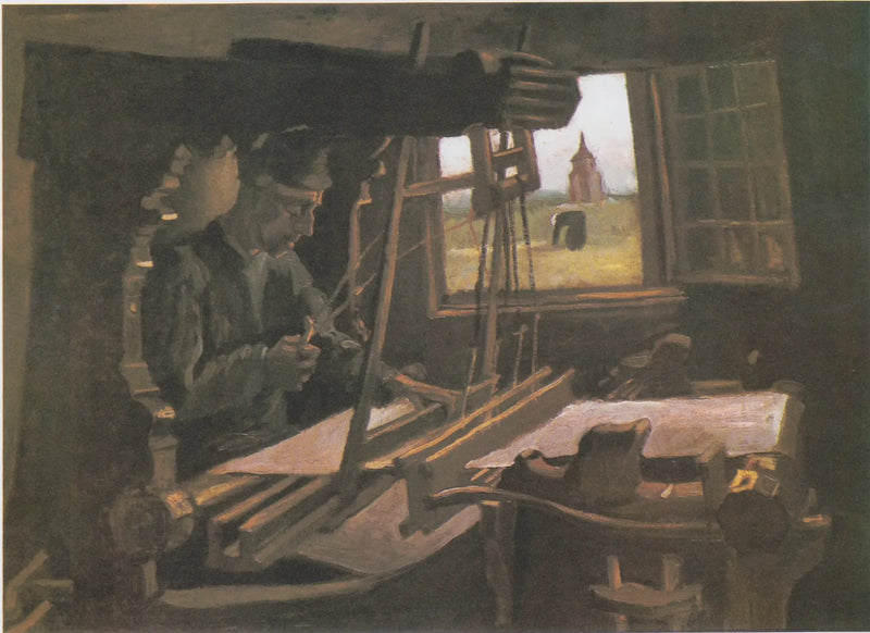 Weber, Nuenen Kulesi manzaralı açık bir pencerenin önünde - Vincent van Gogh