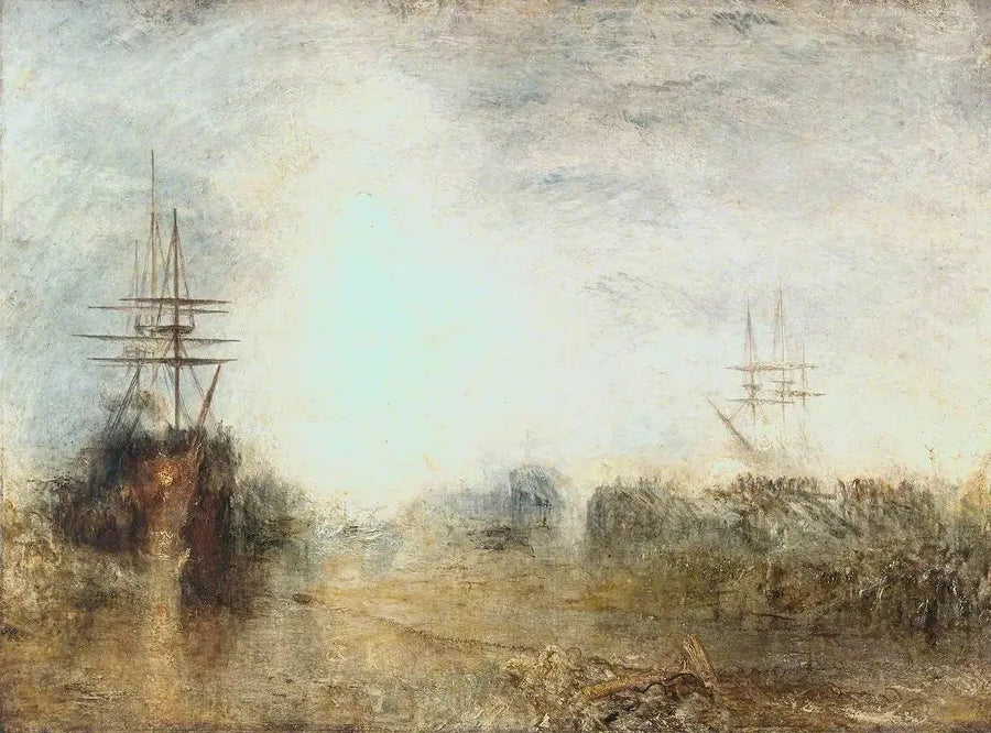 Balina Avcıları (Kaynar Yağ) Kusurlu Buzda Sıkışmış, Kendilerini Kurtarmaya Çalışıyor - J. M. W. Turner