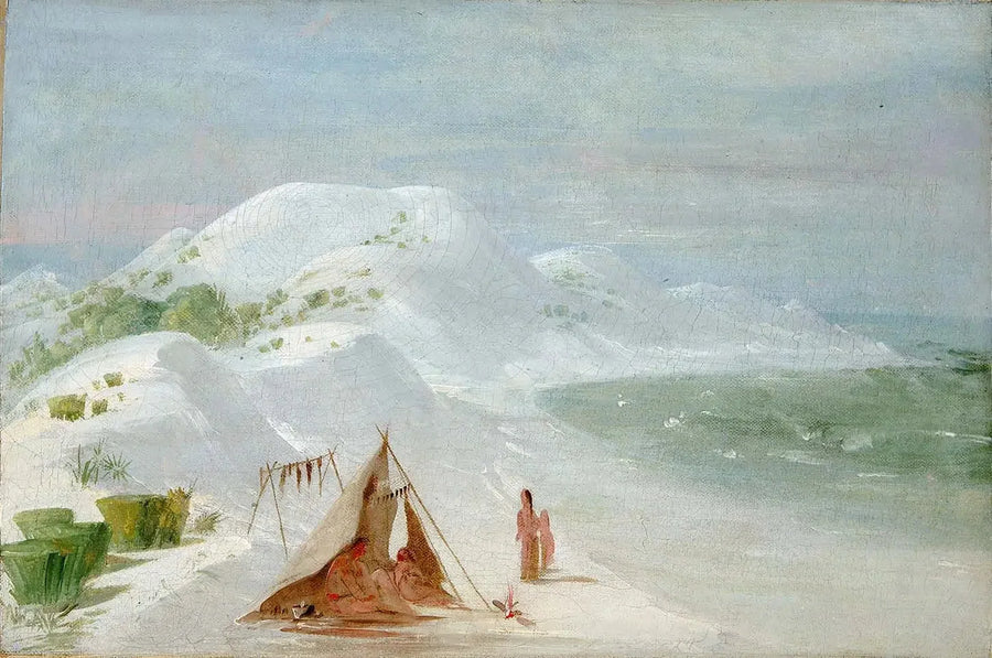 Beyaz Kum Kayalıkları, Santa Rosa Adası'nda, Pensacola yakınlarında - George Catlin