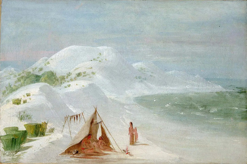 Beyaz Kum Kayalıkları, Santa Rosa Adası'nda, Pensacola yakınlarında - George Catlin