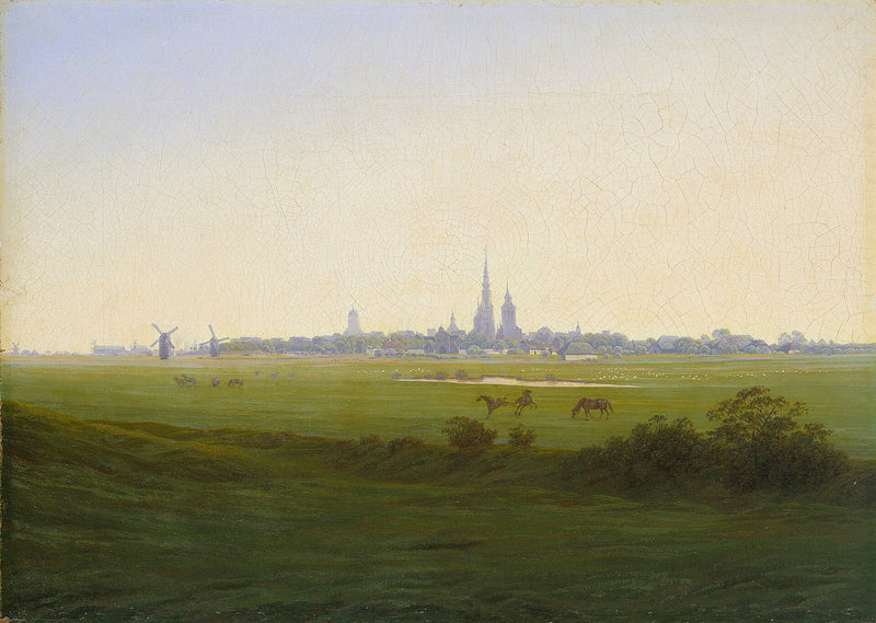 Prairies près de Greifswald - Caspar David Friedrich
