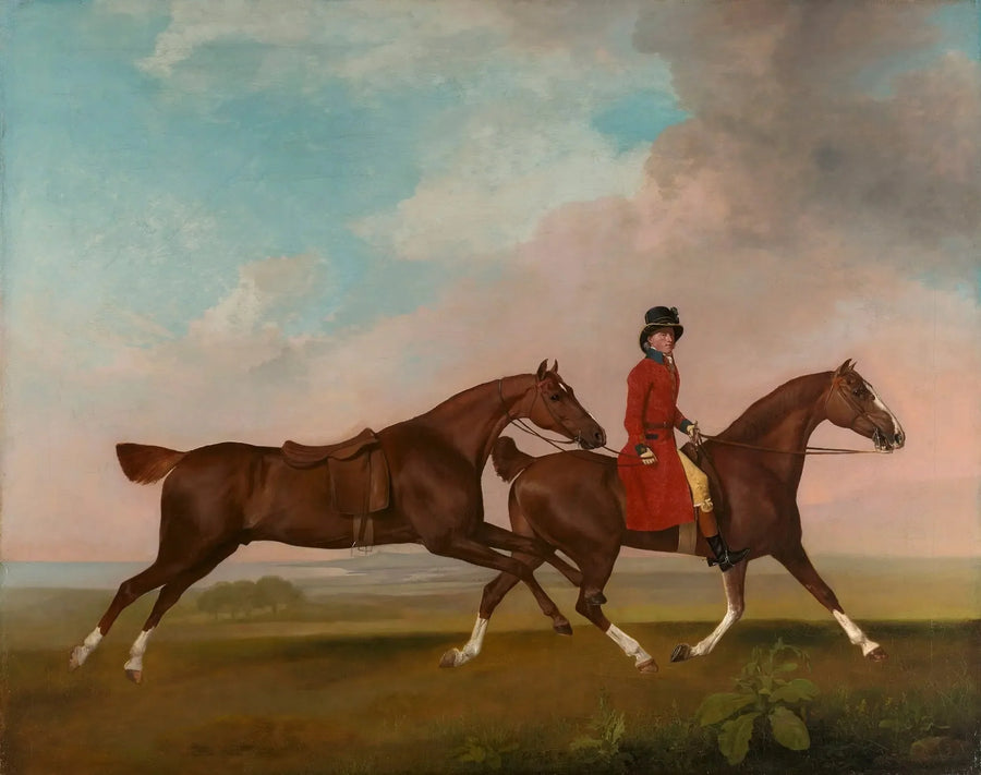 William Anderson ile iki binicili at - George Stubbs
