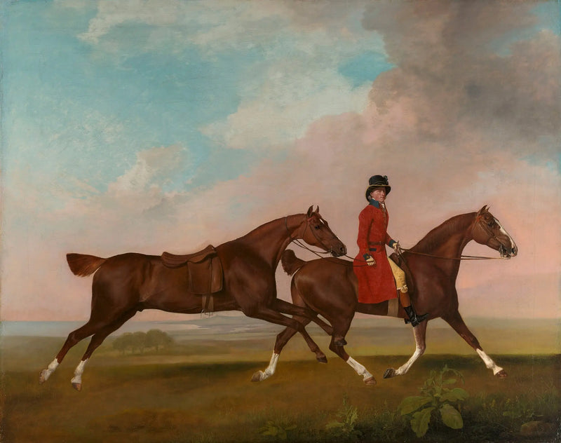 William Anderson ile iki binicili at - George Stubbs