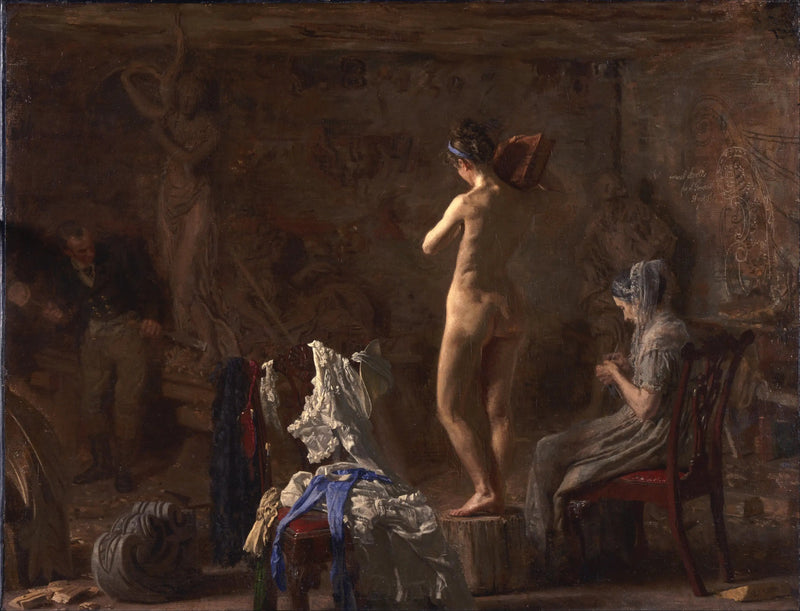 William Rush'un Schuylkill Nehri'nin alegorik figürünü heykelleştirmesi - Thomas Eakins
