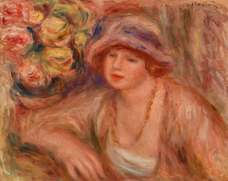 Dayanan Kadın (Femme accoudée) - Pierre-Auguste Renoir