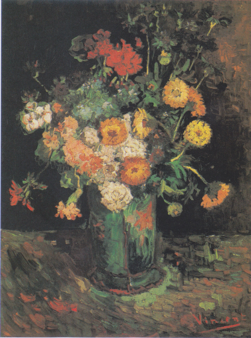 Bir vazoda zinyalar ve sardunyalar - Vincent van Gogh